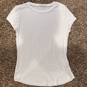 Talulah Ribbed Fitted Short Sleeve Tee Size 2XL White EUC